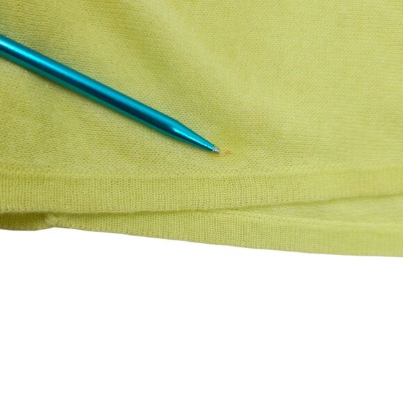 Chicos Open Front Cardigan Womens 1 US M/8 Semi Sheer 3/4 Sleeve Light Yellow - Picture 7 of 16